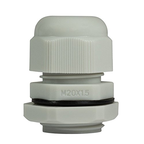 Preisvergleich Produktbild Faconet® 10x Kabelverschraubung M20 grau, Netzwerkkabel LAN sichern Schutz Zugentlastung 10er Set, IP68, Cable Gland (M20 grey)