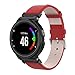 Produktbild Wawer für Garmin Forerunner 235/220/230/620/630/735XT Armband, Klassisches Echt Leder Uhrenarmband Lederarmband Erstatzband Uhr Band Watchband mit Metallschließe