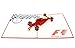 Produktbild PopLife Cards Formel 1 Auto Vatertag Popup-Karte für alle Gelegenheiten Vatertag, alles Gute zum Geburtstag, Ruhestand, Arbeit Jubiläum, Glückwunsch Rennen Autofahrer, f1, Ferrari Falten flach für Ma