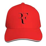 Huseki Roger Federer Sandwich Baseball Caps For Unisex Adjustable Red