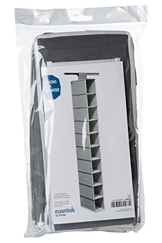 Premier Housewares Hänge-Schuhregal mit 10 Fächern 14x29x118 cm grau-weiß - 2