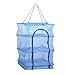 Produktbild Fisch-Netz 40 x 40 x 68cm 4 Schichten Wschetrockner Folding Fisch Mesh-Hängen Net Blau PE Hanging