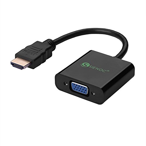 1080p HDMI auf zu to VGA Adapter Konverter Kabel HD TV LCD Full HD HDMI auf VGA Adapter inkl. | Konverterkabel | bis zu 1080p / HDTV Unterstützung | digital zu analog | in Schwarz