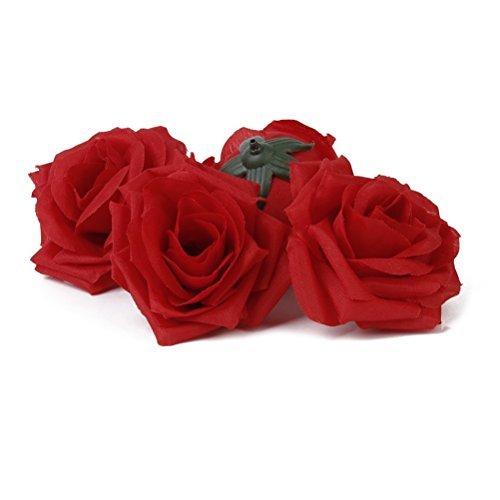 Winomo Rote Köpfe für künstliche Rose Knospen Blumen 20ST - 3
