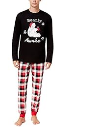 Familia Ropa de Dormir - Navidad Pijamas Set con Motivos Navideños Algodón Otoño e Invierno para Toda la Familia