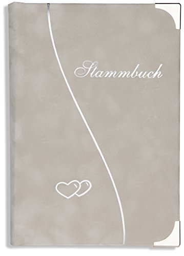 Stammbuch der Familie -Onada-, Familienstammbuch, Stammbücher, Sand, Velours, Silberprägung, Klemmtechnik, Klemmschiene