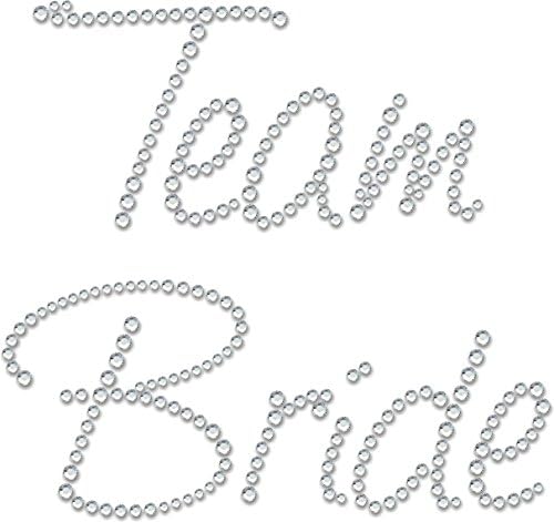 Diamante Diamante Diamonte Diamante Diamonte Hotfix Wedding Transfer Rhinestone iron on Motif "Team Brid...