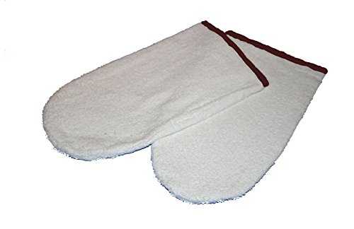 Cotton Lined Towelling Mitts For Manicure Paraffin Treatments (Pair)