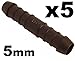 Produktbild Schlauchverbinder Kunststoff Gerade x5 - Außendurchmesser 5mm - Für Schläuchen