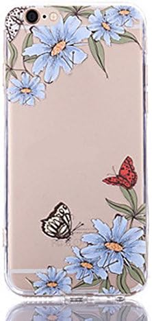 Inonler Beautiful butterfly elegant garden Pattern with soft and transparent case(iPhone 5/5S/SE,gold)