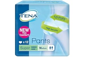 ZONBAR Tena Pants Super Medium - Pack of 12 Incontinence Pants