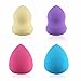 VENMO Pro Beauty Puff Latex Beauty Flawless Makeup Blender Gourd Shape Droplets Puff, 4PC Random color and Shape