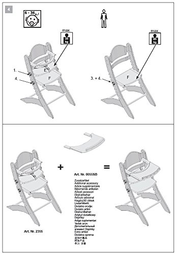 Geuther – Sitzkissen für Hochstuhl Swing, punkte - 2
