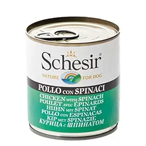 Schesir Canned Chicken with Spinach Wet Dog Food - 285 g