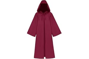 Bichingda Bata con capucha para adultos, para Halloween, Navidad, fiesta, cosplay, disfraz de vampiro, uniforme con capucha