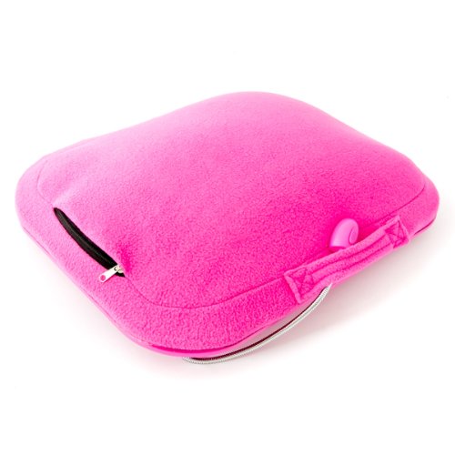 Relaxdays 10016334 Laptoptisch Knietablett mit LED-Licht und Getränkehalter, rosa - 4
