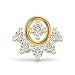 Myzevar Cubic Zirconia 18K Yellow Gold Plated Sterling Silver Nose Pin RS.399.00