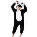 Produktbild JT-Amigo Kinder Pyjama Strampler Schlafanzug Tier Kostüm für Halloween Karneval Fasching, Panda Kostüm, Gr. 140/146 (Herstellergröße 125/140)