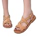 Produktbild Sandalen Damen,Sannysis Mode Sommer Frauen Mädchen Sandalen Flachboden Urlaub Strand Sandalen Bohemia Flach Zehentrenner Sandalen Rom Schuhe (36, Braun)