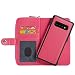 Produktbild Handyhülle für Samsung Galaxy S10 PU Flip Hülle Brieftasche Etui Ständer Reißverschluss Doppelte Schutzschicht Schutzhülle Rüstung Schlagfest Stoßfest kompatibel mit S10 Pink