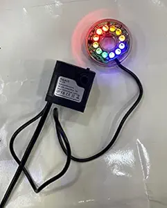 Asian Pumps & Machineries 3W Ac 220V Submersible Fountain Aquarium Pump with 12 LED Lights 200L/H 2 Feet