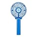 Produktbild CAOQAO Mini Folding Portable USB Silent Fan Fan, Fan Adjustable aufladbarer zu Haus, Gehen, Wandern, Camping, Blau