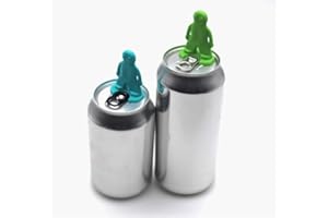 CAN-BUDDY Can buddy | Beverage Can Protector | 2 Buddies Green & Aqua | Guard Against Insects & Contamination | Ideal for Parties, Picnics, Barbecues | Use with Canned Drinks | Identifier Top for Your Pop