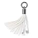 Produktbild Lightning Kabel Leder Quaste Schlüsselanhänger Ring Ladekabel Schnell Ladegerät Kabel, High Speed Portabler Schlüssel Schnalle Quaste Schlüsselanhänger Ring Ladekabel für iPhone, iPad, Tasche weiß