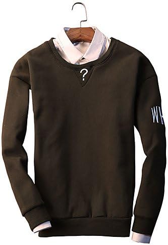 ZhongLiXunYi Men's Plus Size Sports Plus Size Beach Holiday Going out Casual/Daily Simple Vintage Cute Active Boho Street chic Punk &amp; Gothic Sweatshirt , army green , xl