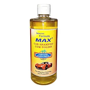 MAX Car Shampoo Cum Polish 500 ML (Pack of 1) - Selected Formula for Effective Cleaning, Washing, Paint Protection and Restoring The Gloss