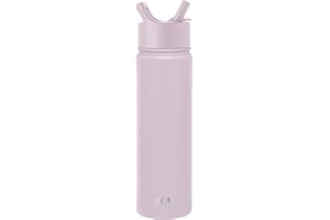 Simple Modern Borraccia Termica con Cannuccia | Bottiglia Acqua in Acciaio Inossidabile Isolato per Sport e Palestra | Summit | 650ml | Lavender Mist
