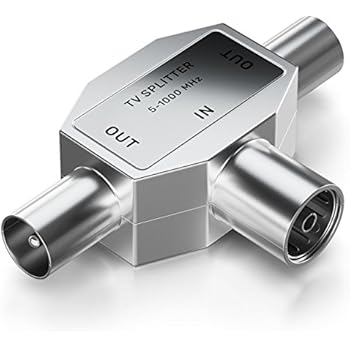 Splitter Antenna 2 Uscite Sdoppiatore A T Coassiale Per Antenna TV - Foto 9