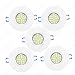 Produktbild LED Einbauleuchten-Set - Rahmen Aluminium weiß / GU10 Fassung / SMD LED / 4W Kaltweiß 5 Stück