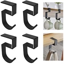 Support Casque Aluminium QIMEI-SHOP - Crochet De Fixation Pour Bureau Avec Vis Ou Adhésif