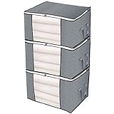 [Faltbar & doppelt Reißverschluss]: Das faltbare und Zweiwege-Reißverschluss-Design macht es bequem, die Taschen zu packen oder zu öffnen. Das Aufbewahrungsbeutel-Set kann für den Schrank oder unter dem Bett verwendet werden.