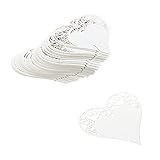 decoracion boda civil sencilla JZK 100 x Blanco tarjetas etiquetas decorativas corazón invitaciones boda copa detalle lugar nombre mesa para boda cumpleaño comunión bautizo fiesta Navidad