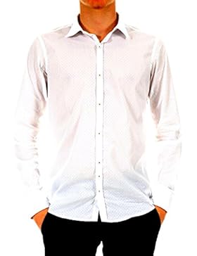 camicia bianca aglini FRANCESCOF81222BIANCO POIS