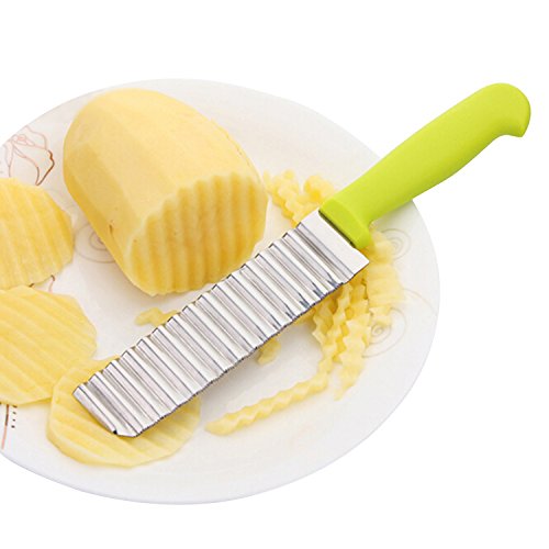 Crinkle Messer Potato Chip Slicer Wavy Cutter Edelstahl Blade Schneidwerkzeuge - 2