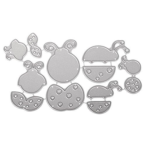 RAYHER 59242000 Stanzschablonen Set, Lady Bugs, SB-Btl, 12 Stück, 1,1-3 cm