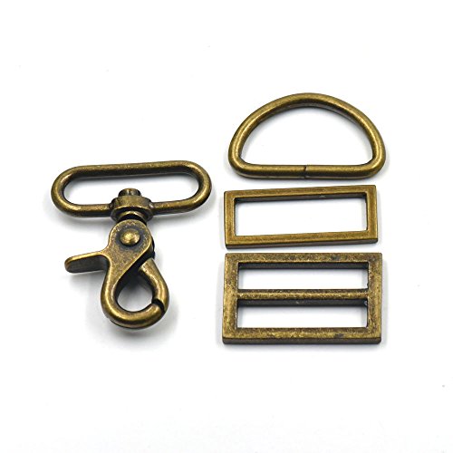 2 5 10 Sets 3,8 cm 38 mm Swivel Haken Clips Schnallen Triglides D Ring Rechteck Gurt Snap bronze