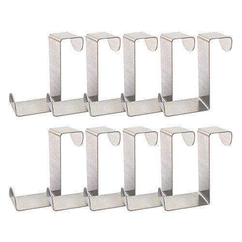 Japace® 10 STÜCK Haken Z-Form Tragbar aus Edelstahl , Handtuchhaken / Wandhaken / Mantelhaken / Garderobenhaken / für Küche Bad - Breite: 1,57 in / 4 cm