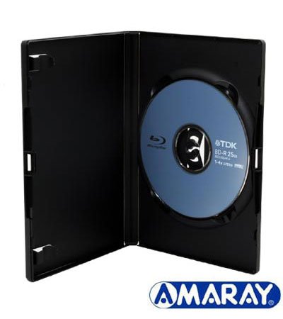 Amaray DVD Hülle, Hüllen schwarz 1 Disc 14mm 100 Stück