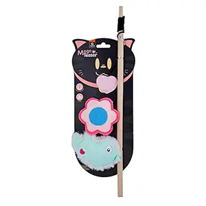 Goofy Tails Catnip Cat Toy | Magnet Garden Wooden Teaser Stick Cat Toy with Catnip for Cats and Kittens (Multicolor)