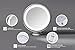 Sanheshun Makeup Mirror 5X Magnifying Lighted Compact Mirror with Suction Base , Round