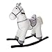 Produktbild FoxHunter Schaukelpferd für Kinder, mit Gallop-Sound, Cowboy-Lied, klein, 74 x 28 x 68 cm, Sitzhöhe 45 cm, cremefarben