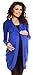 Zeta Ville - Women's Maternity Longline Lightweight Patched Cardigan M-XL - 286c (Royal Blue, UK 14/16)