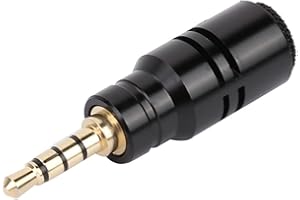 YUNIR 3,5-mm-Standardstecker, tragbares Minimikrofon 3,5-mm-Klinkenstecker für Mobiltelefone EY-630A, für Mobiltelefone, Tablets, Aufnahmestifte, Spiegelreflexkameras(Vierpolig)