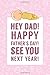 Produktbild Hey Dad Happy Father's Day See You Next Year: Fun Pregnancy Announcements Journal ; Pregnancy Announcement For Husband ; Surprise Father's Day Gift ; ... ; New Born Baby Preparation Lined Planner