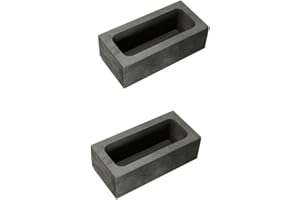 ‎COHEALI COHEALI Graphitbarrenform 2 Stück 5.50X3.70X4.00Cm Schmelzgussform Für Nichteisenmetalle Mit Tiegelschale Aus Hochwertigem Graphit Für Labor Metallverarbeitung Und Schmuckherstellung