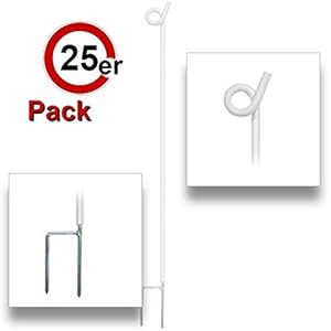Göbel Weidezaunpfahl Kunststoffpfahl Nylon Variant 103cm hoch Doppelspitze 25 St.